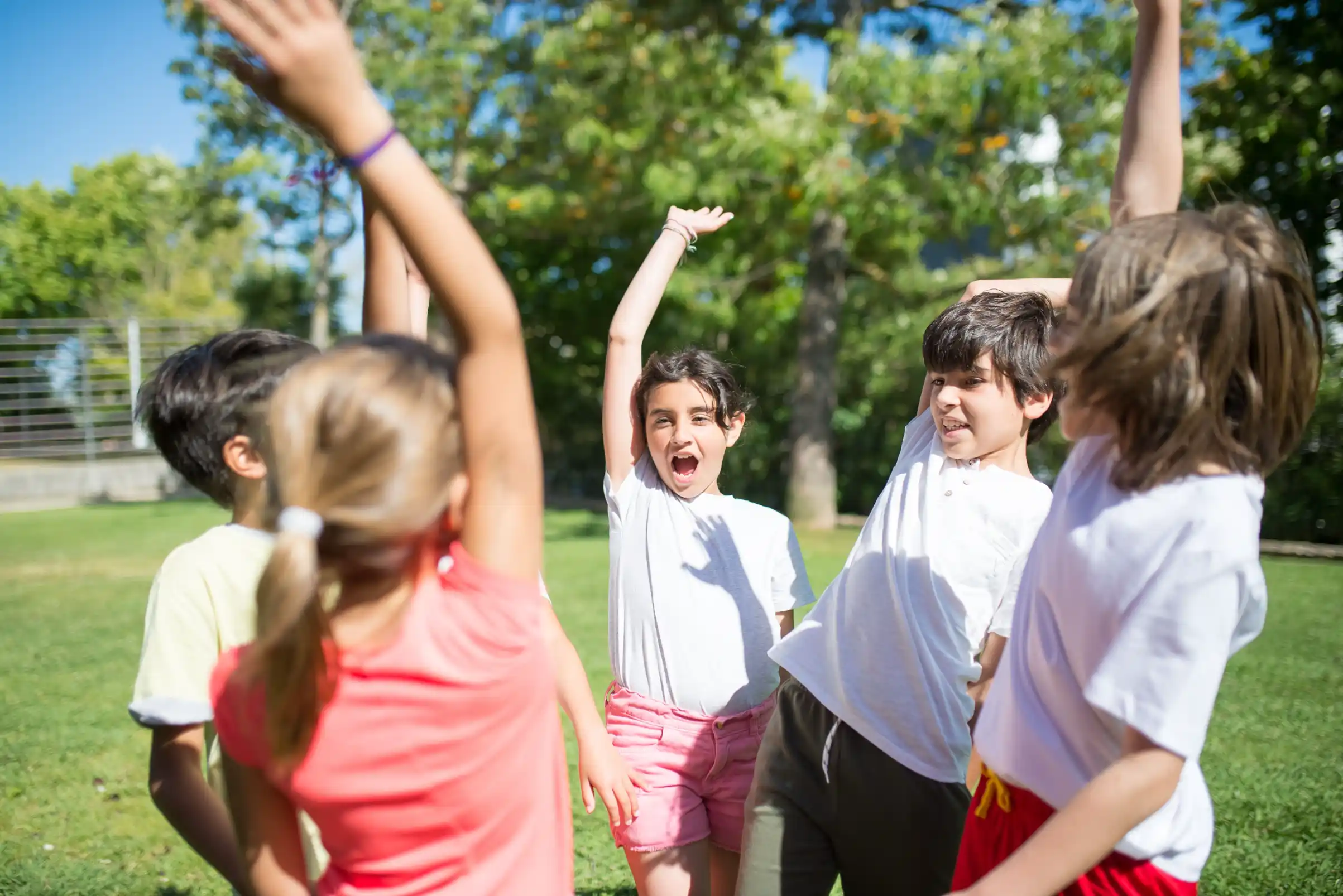 Kids playing outdoors